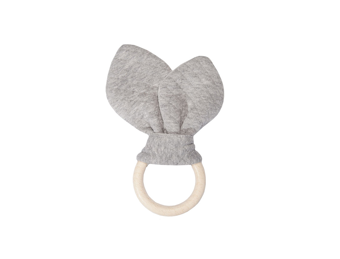 Gray wooden teething ring Gray wooden teething ring