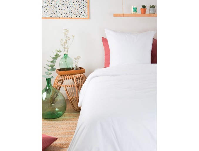 Federa cuscino 60x60 Bianco cotone biologico