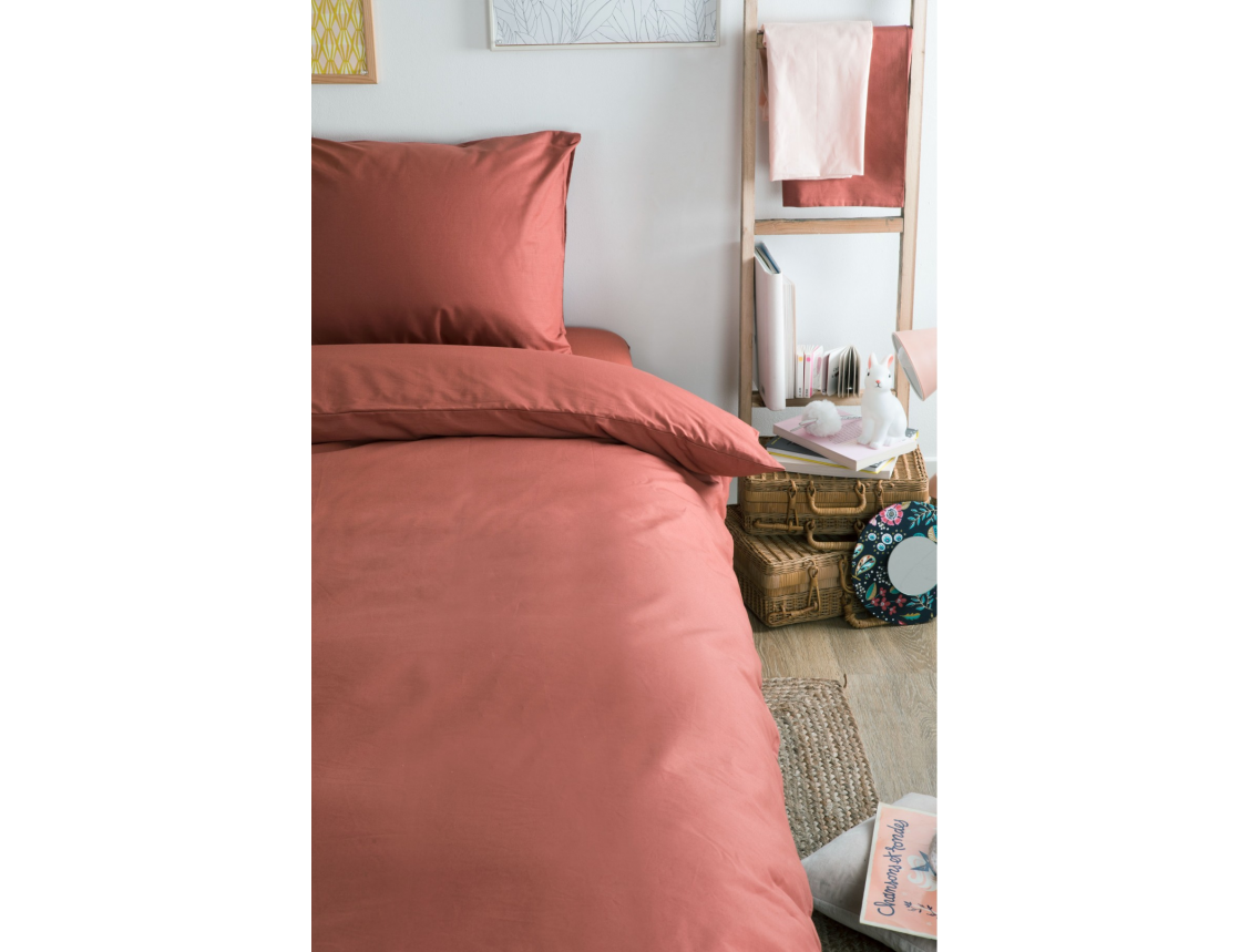 Dekbedovertrek 140x150 Terracotta