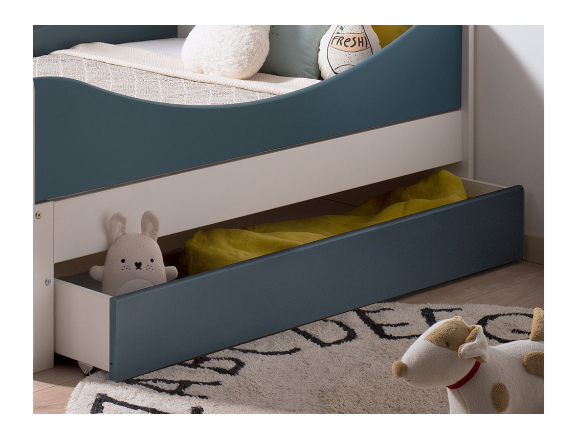 Opbergladen voor Opus evolutionair kinderbed Wit en Nachtblauw. Bed niet inbegrepen.