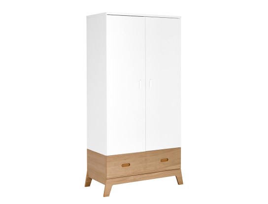 White and wood Archipel wardrobe for children