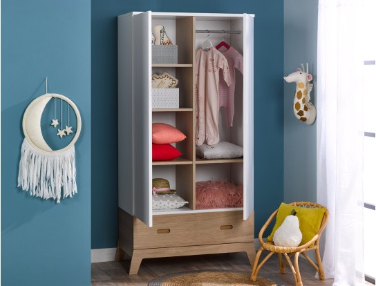 Kinderkamerkast Archipel met kledingstang en planken