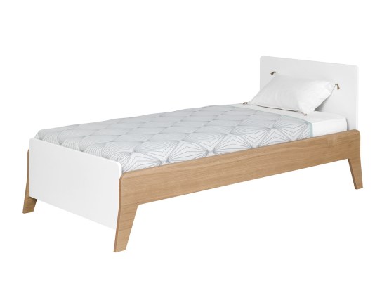 White and oak bed 90x190