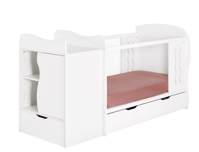 Mitwachsendes Babyzimmer Belem Weiß mit Matratze