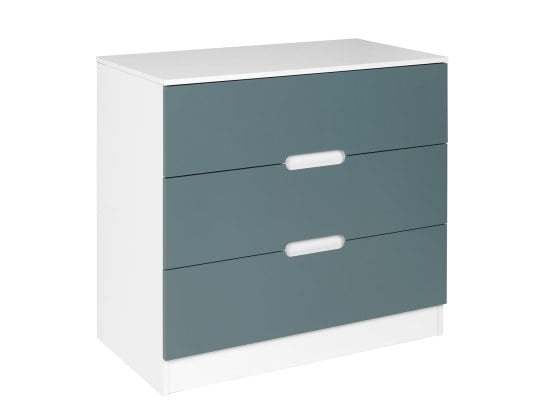 Design ladekast Wit en Mosgroen Opus