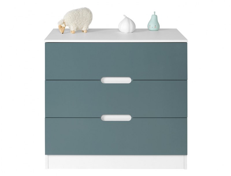 Opus White and Moss Green children's room dresser