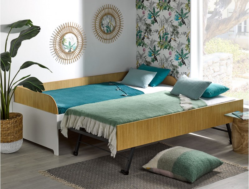 Two 90x190 Opus trundle beds