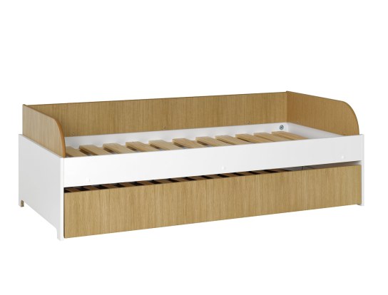 Trundle daybed with slatted base