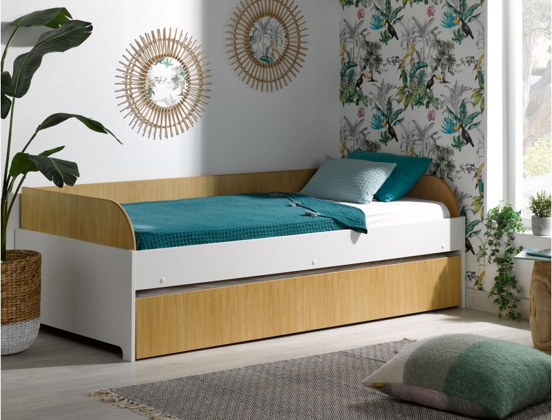 Cama infantil Opus blanca de madera