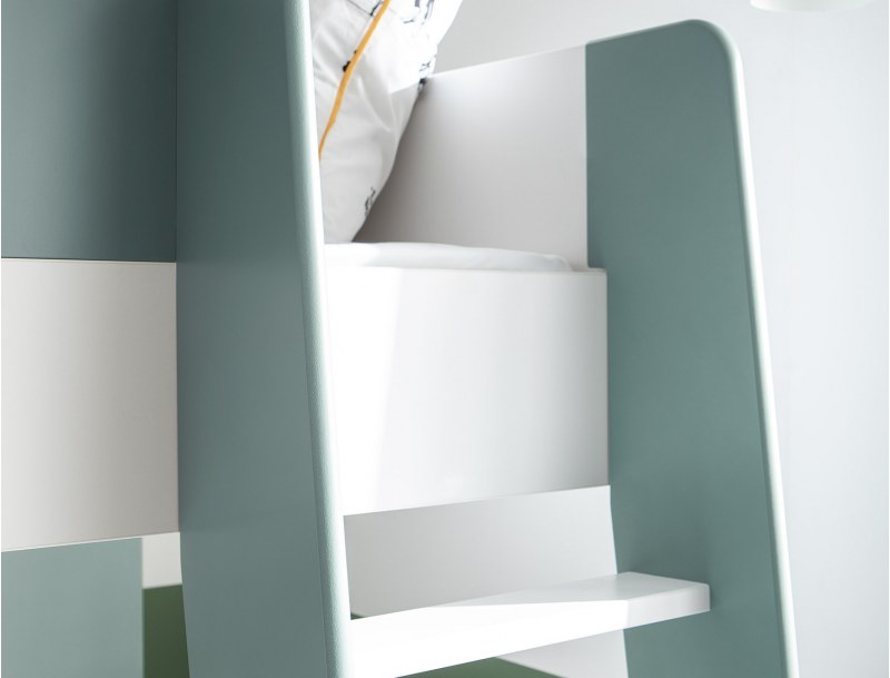 Ladder-schuim en wit