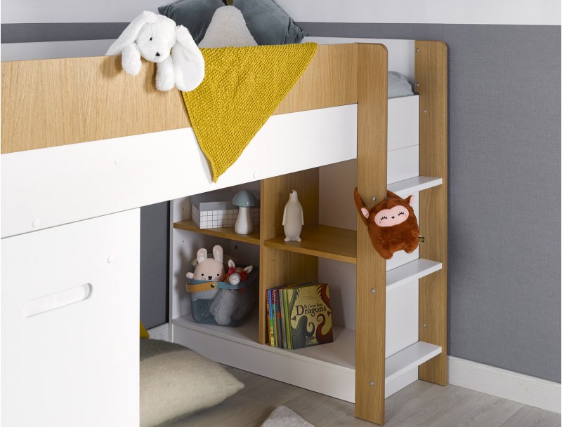 Libreria sotto il letto a mezza altezza Opus