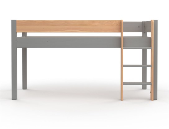 Halfhoogslaper Landes Grijs Flanel en Hout
