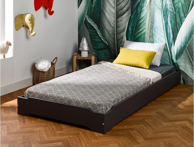 Stackable bed Lokka 90x190 Anthracite