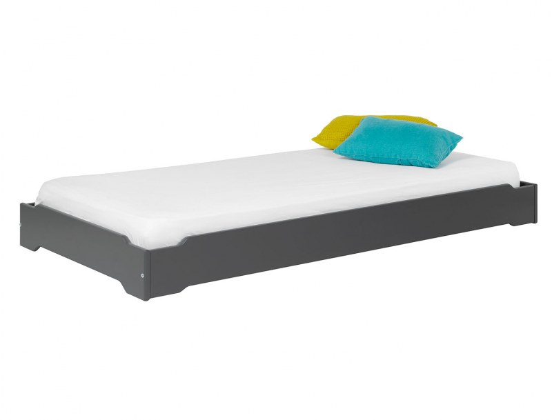 Stackable bed Lokka 90x190 Anthracite