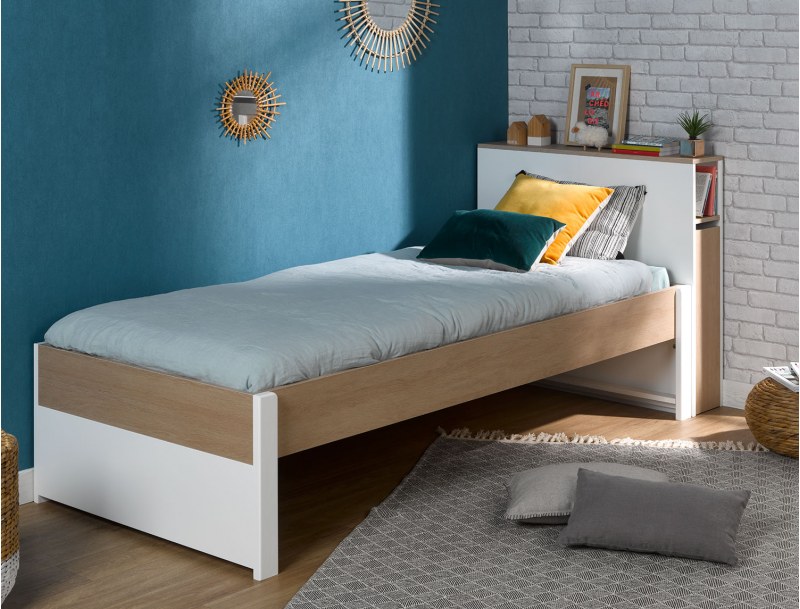 Children's bed with headboard made in France