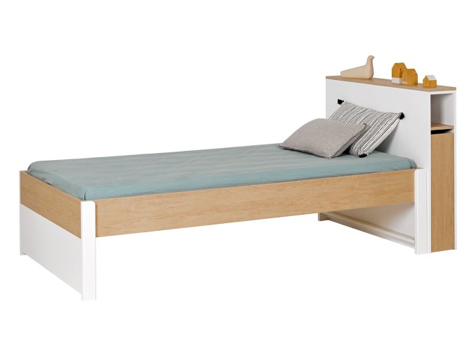 Cama infantil 90x200 con cabecero fabricada en Francia