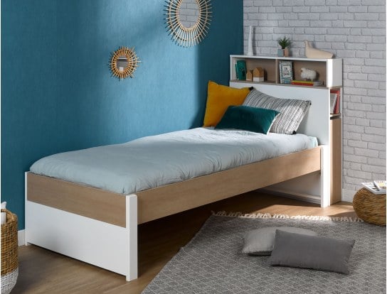 Kinderbed 90x200 met hoofdeinde gemaakt in Frankrijk