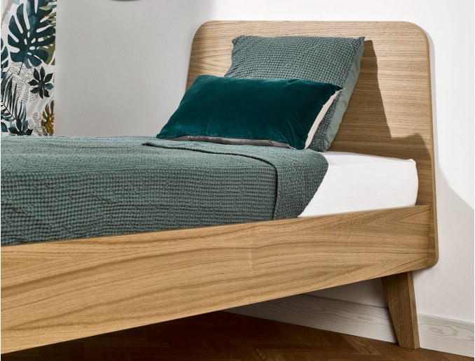 Letto per adolescenti 90x200 in legno con testiera
