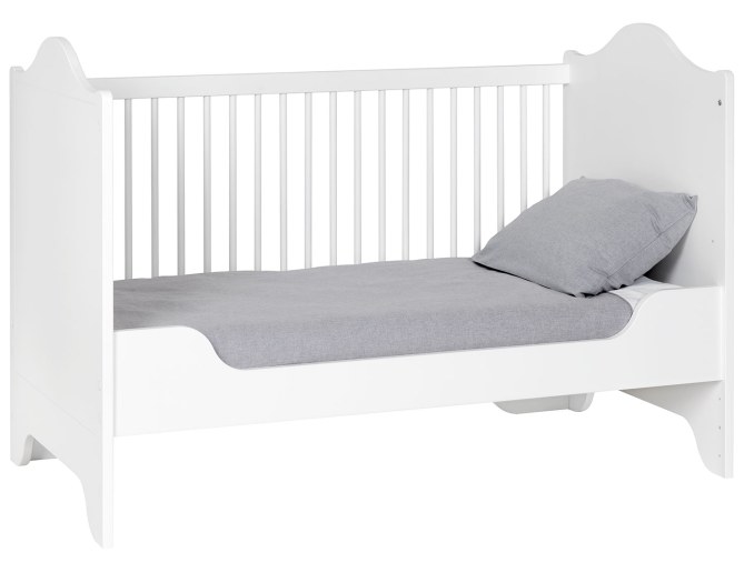 Mitwachsendes Babybett Occitane weiß 70x140 Liegefläche in Evolution