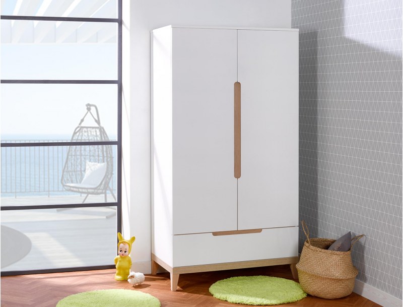 Armadio per bambini Evidence Bianco Faggio