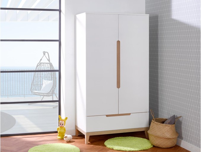 Armadio per bambini Evidence Bianco Faggio
