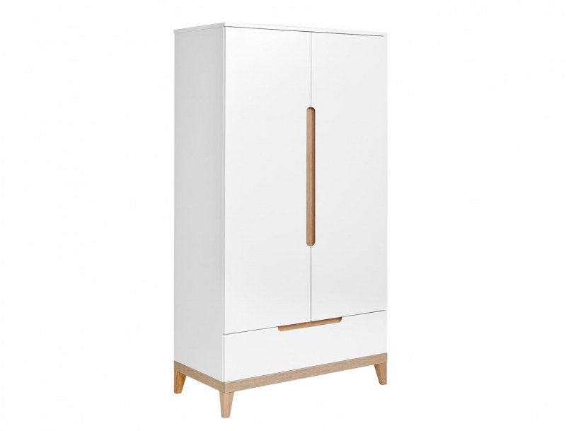 Evidence White Beech children's wardrobe with two doors and one drawer