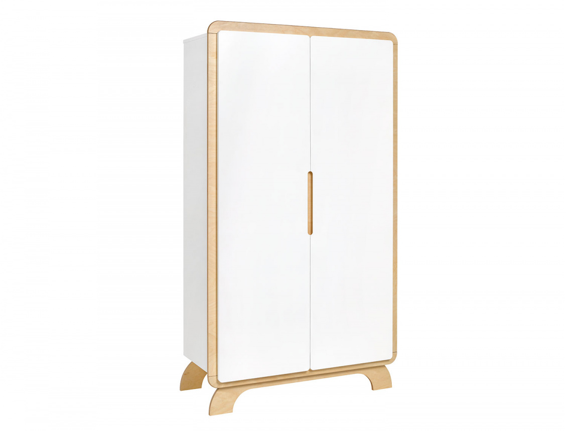 Armoire bébé Equinoxe en Blanc et Bouleau