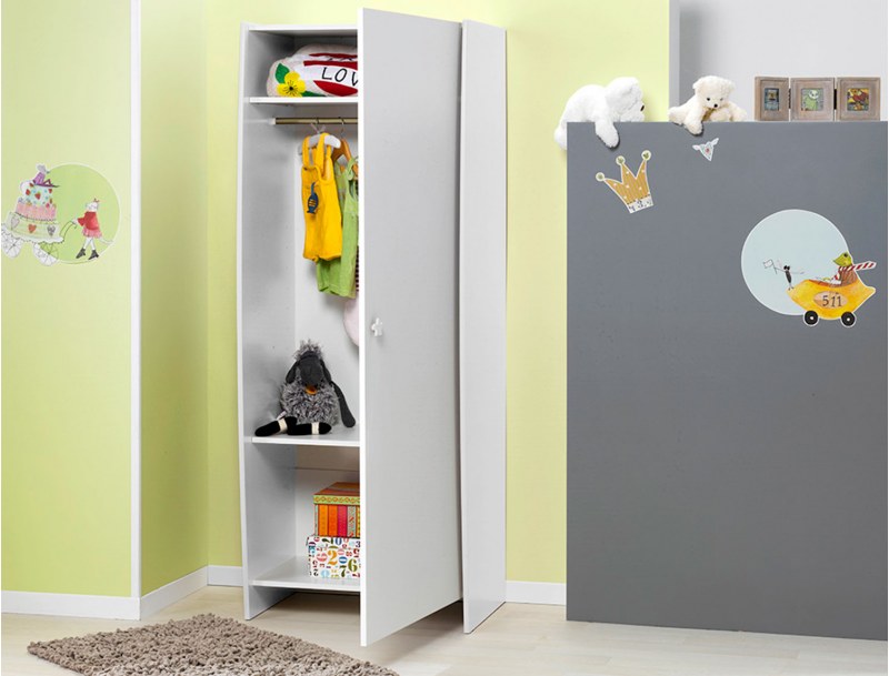 White children's wardrobe