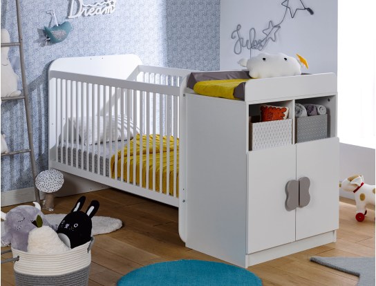 Madrid White convertible baby bed 70x140