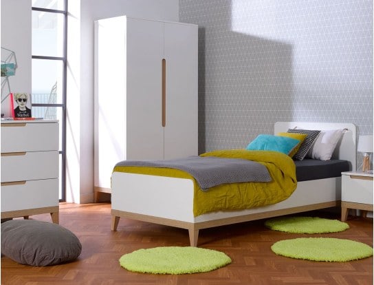 Camera da letto per bambini bianca e legno Evidence
