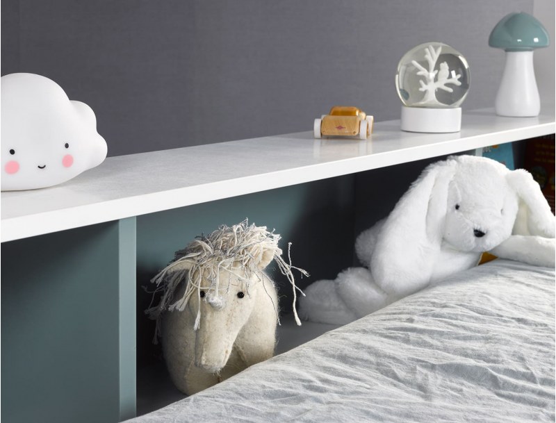 Contenitore disponibile per il letto rialzato e il letto basso.
