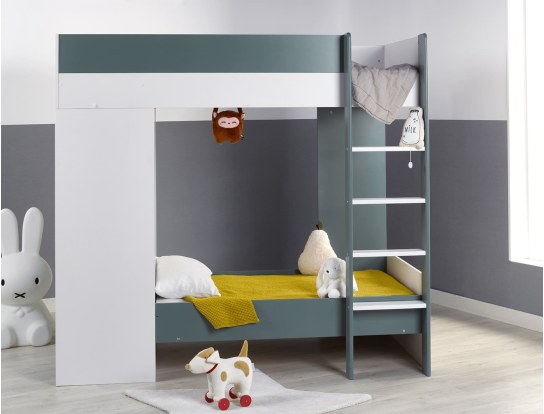 Letto a castello evolutivo bianco-schiuma