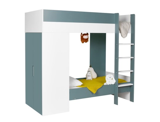 Letto a castello evolutivo in posizione con un letto 90x190 e un letto 90x140