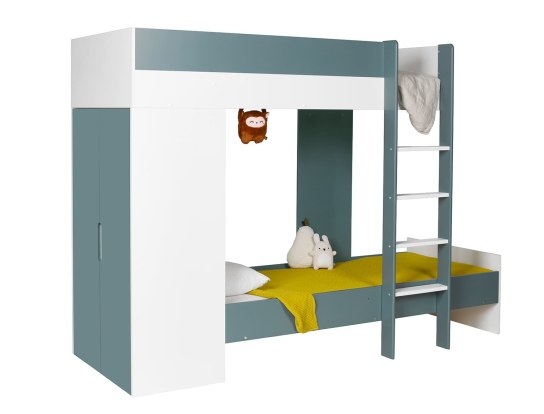 Letto a castello evolutivo in posizione due letti 90x190