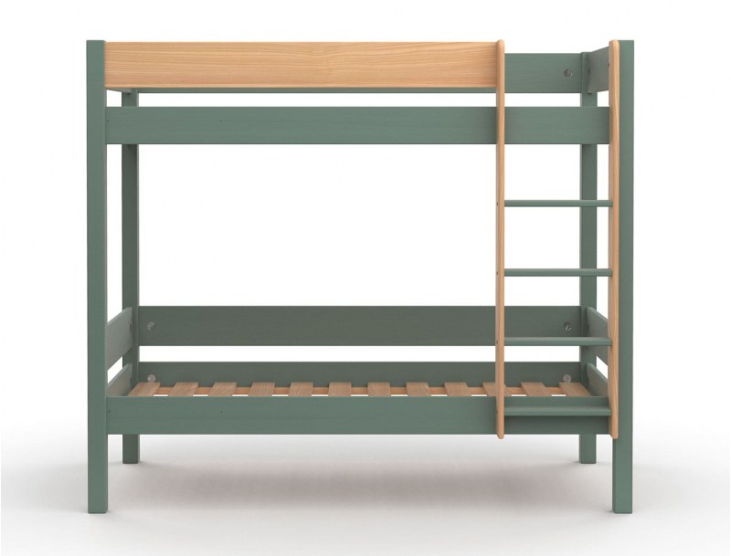 Landes Khaki and Wood Bunk Bed