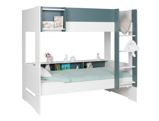 White and Moss Green bunk bed 90x190 cm