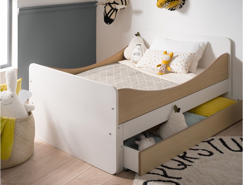 Lit + matelas - Lit enfant Cars 2 tiroirs de rangement - matelas 70*140cm