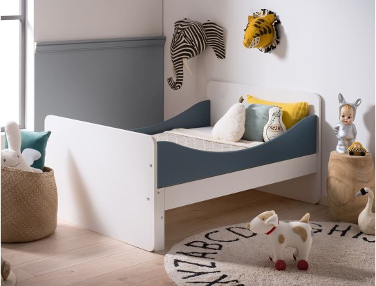 Uitbreidbaar kinderbed Opus Wit en Nachtblauw