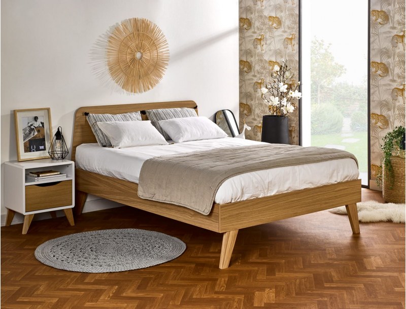 Bett 140x200 + Nachttisch Origine Name nicht inbegriffen