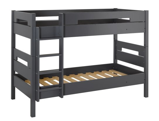 Milo Anthracite bunk bed with two slatted bed bases