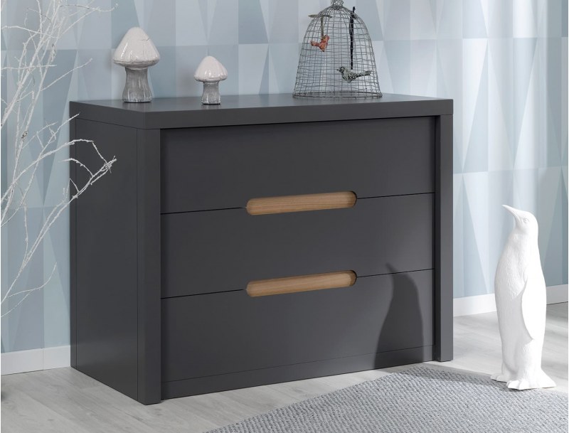 Milo Anthracite dresser with 3 storage drawers