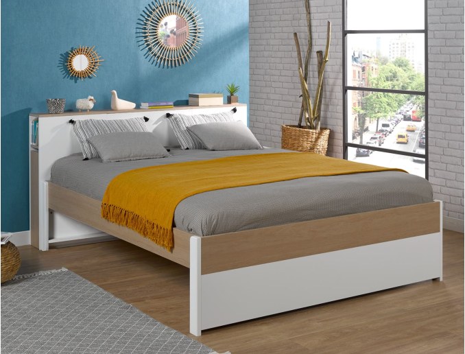 Letto matrimoniale + Testata letto Nomade 160x200 cm.