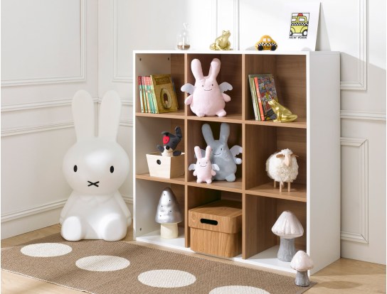 White 9-compartment storage cube