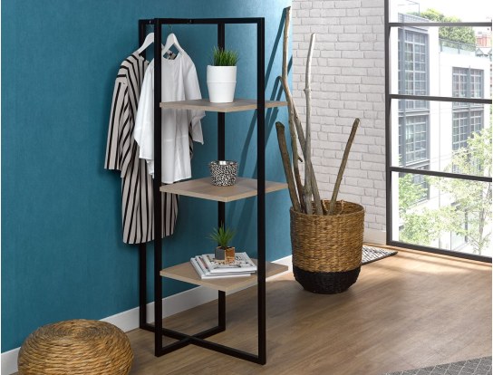 Design-Regal aus Metall und Holz Bahia