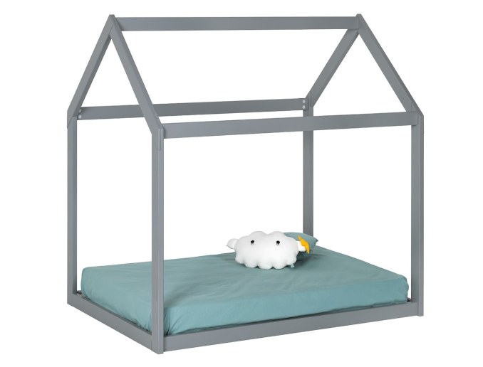 Grey house bed 90x140 cm made in France