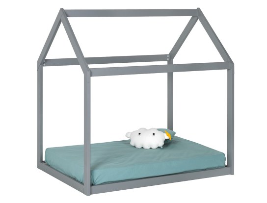 Hausbett 90x140 cm Grau in Frankreich hergestellt