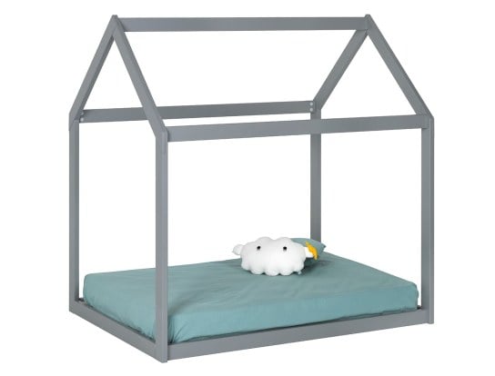 Letto a casetta 90x140 cm Grigio fabbricato in Francia