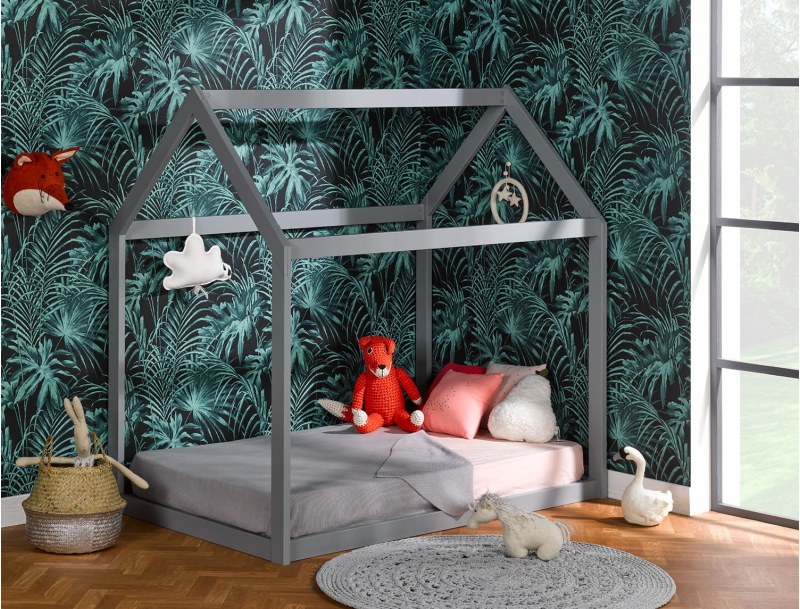 Mobili montessoriani - Letto a casetta Capsule Grigio Flanella