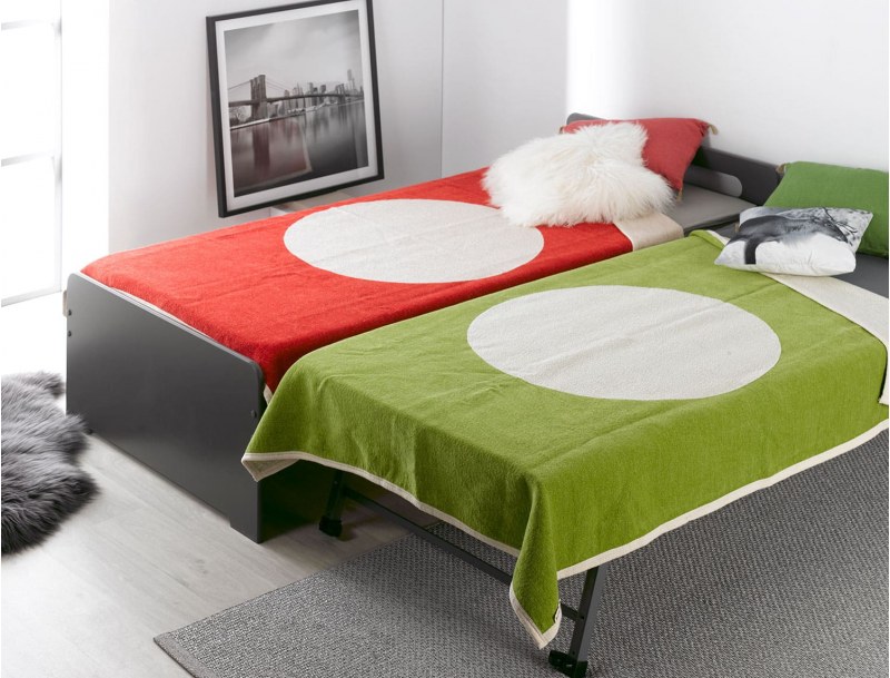 Trundle bed - Féroé Anthracite trundle bed 90x190