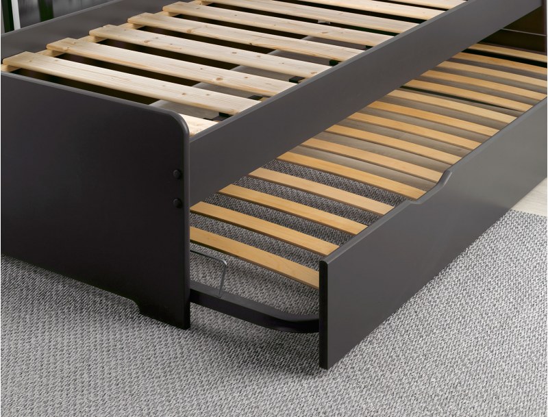 Cama nido 90x190 con 2 somieres de láminas